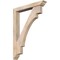Ekena Millwork Merced Traditional Smooth Bracket w/ Offset Brace, Douglas Fir, 5 1/2"W x 36"D x 48"H BKT0604X36X48MRC01SDF - alternate 1